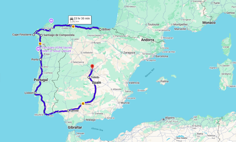 File:Map Bilbao to Madrid.png